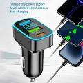 3 Port 66W Super Fast USB Car Charger Quick Charge 3.0 Phone Charger Adapter For iPhone 14 13 12 Xiaomi Samsung. 