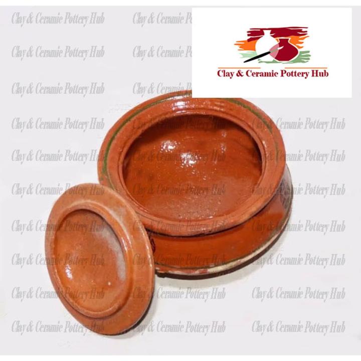 Clay Handi (Mitti Ki Handi) glazed (medium) for cooking| Clay Crockery Pots | Earthen Crockery Pots | Terracotta Crockery Pots