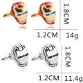 Film and teion peripheral Iron Man creative men's shirt Cufflink cufflinks. 