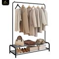 High-Quality Double/Single Cloth Hanging Stand Rack Rustproof Metal Clothes & Shoes Organizer | Garment Stand Purse & Accessories Hanger | Boutique Display Rack for Home Store, or Tailor Shop Use. 