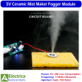 Mist Maker Atomizing Fogger Ceramic Disc | 5V 2W Nebulizer Plate 110kHz, 5µm 740 Holes | Humidifier & Aroma Diffuser Replacement Module, Green PCB, 8cm Wire by Electrica. 