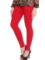 Stretchable Lycra Tights for Girls Ideal for Yoga and Gym Fashion Ethnic Wear Legging Solid Black Tights for Women for Casual in Red and Skin Free-Size Fits 26-38 inch Waist. 