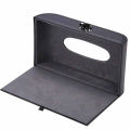 Car Tissue Box with Clock Black. 