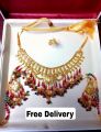 Handmade Gold plated 24k Bridal Necklace set_ gold plated, New design women jewellery, Gold plated jewelry set,fashion jewellery. 