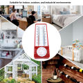 Wet Dry Bulb Hygrometer Plastic Shell Temperature Humidity Meter for Outdoor. 