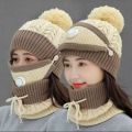 Wool Cap With Neck Warmer & Mask 3 pcs set .  3 PCS LADIES WOOL CAP SET CAP  NICK  MASK   Material: Soft & Skin-Friendly Wool Fabric Unisex Caps(For LADIES)  7 BEAUTIFUL COLORS AVAILABLE. 