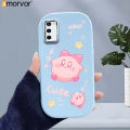 AMORVOR Case for Samsung A03S Cute Bow-Knot Kirby Back Cover Pattern Luxury Plating Metal Lens Soft Liquid Silicone Case. 