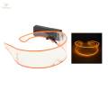 LED Visor Glasses Cybergoth Goggles Cosplay Party Eyewear Orange. 