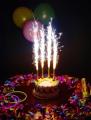 6 Pieces Sparkling Birthday Candles - Cake Candles Large Size 15 CM. 