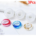 3Pcs Flexible Assorted Silicone Ring Mold For Making Resin Epoxy Jewelry DIY. 