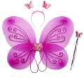 Fairy Wings Set For Girls Red White Purple Pink Light Blue Butterfly Wings set for Kids Party Dress Costume. 
