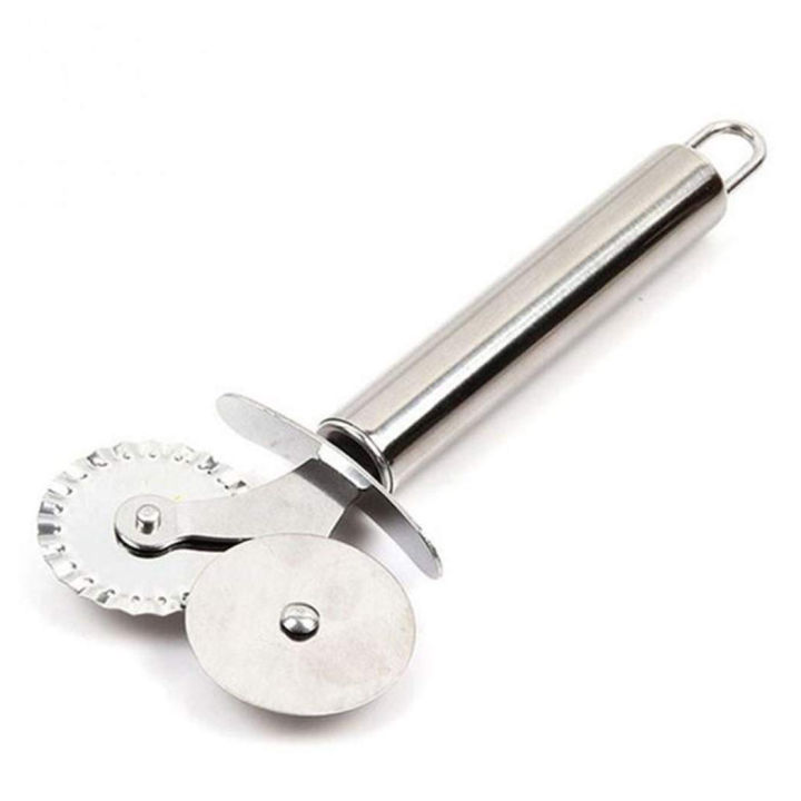 Pizza Cutter Dual Roller Cutter Pastry Food Separator Multi-Use Kitchen Tools