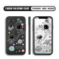 BILI for Realme GT Neo2 Back Cover Earth Planet Astronauts Multicolor Liquid Silicone Phone Case Soft Square Lens Protection Phone Cases. 