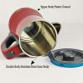 Electric Kettle Stainless Steel Body outer plastic Body  With 2.0 Liter Capacity, Automatic Turn Off Technology Electric Cattle Premium Quality & Polished Body Kettle. 