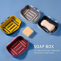 Double Layers Soap Holder Wall Mount Soap Dish Stick-on Soap Saver With Drain. 