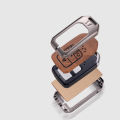 Honda Civic X 10 Th Gen 2016 - 2021 Premium Metal + Leather Key Case / Key Cover With Zinc Alloy Metal  Waterproof Scratch Proof - Vintage Brown. 