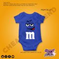 M&M chocolate theme for baby onesie. 
