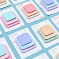 Stacked series of sticky notes style student notes message sticky note paper. 