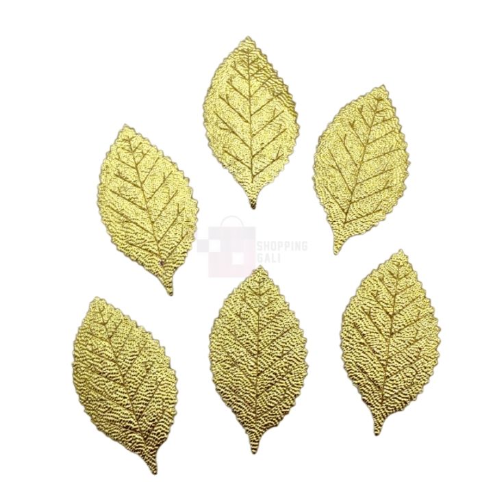 Shimmering Golden Artificial Leaves - 1.7 Inch - Pack of 50