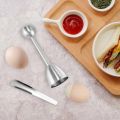 Stainless Steel Boiled Egg Opener Egg Spoon Holder Kitchen Gadgets. 