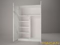 MACAN | Adjustible Space Saving Cabinet Wooden Almari Safe Almari With Drawers And Clothes Hanging Racks Show Cabinet With Drawers & Shelf Wooden Wordrobes. 