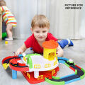 Parking Lot Racing Tracks, 2 Floors Parking Space City Parking Lots Toys With Mini Car, Adjustable Up & Down, Multi-Layer Track Rapid Slide, Accelerated Rotary Ramp Trucks Car Drifts, Early Learning Educational Development Game DIY Toy For Girl Boys & Kid. 