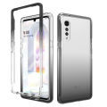 lthmy For LG Velvet 5G Transparent 2-in-1 Gradient Shockproof Case. 