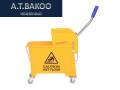 20 Liter Commercial Mop Bucket with Deluxe Wringer Side Press Cleaning Mop Trolley. 