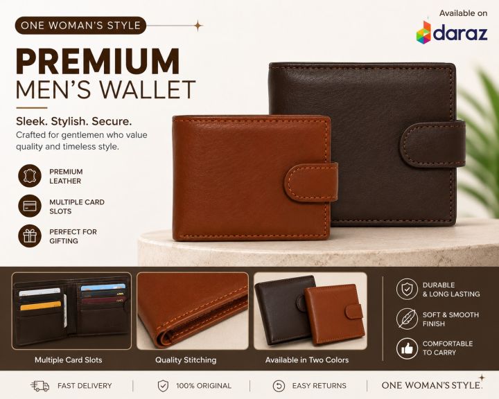 Cowhide Leather Wallet 100% Genuine