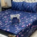 Bedsheet King Size Bed 3-Pcs Set (Cotton Fabric) Export Quality. 