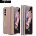 Biruiqu For Samsung Galaxy Z Fold 3 5G Case Hinge Protection Magnetic Case Ultra Thin PC Silicone 360-degree All-Inclusive Hinge Folding Automatic Recovery Magnetic Suction Cover. 