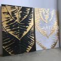 2 Pc Canvas Handmade Painting Abstract Art Textured 8x12 inch. 