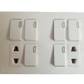 ECM Branded Royal white Metal series china fitting switch board. 