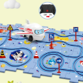 DIY Assembling Electric Race Track Car Toy for Toddlers Educational Puzzle Track Set with Vehicles Rail Car Toys. 