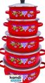 Premium 5-Piece Black Enamel Cast Iron Cookware Set - Durable Non-Stick Casserole Pots with Lid for Stovetop & Induction Cooking - Heavy Duty Kitchen Cookware Set for Braising, Stews, Roasting, Easy-Clean, High-Quality Cookware Pots for Everyday Cooking &. 