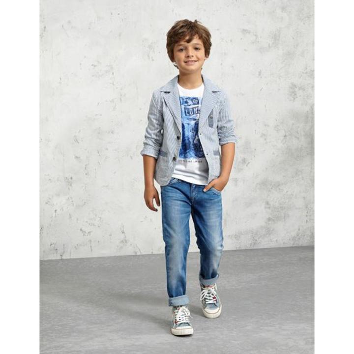 All Seasons Kids Jeans Pants in Attractive Blue Color