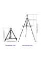 Tripod Metal Portable Easel for Canvases. 