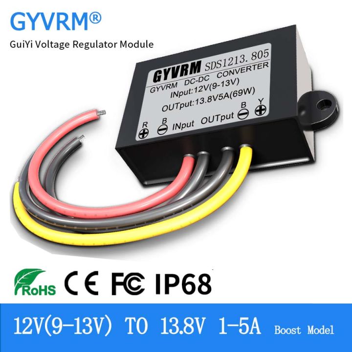 【2024】 GYVRM 12V to 13.8V 14V DC DC Step Up 1A 2A 3A 4A 5A Non Isolated Boost Power Converter 12 Volts to 13.8 Volts Voltage Regulator