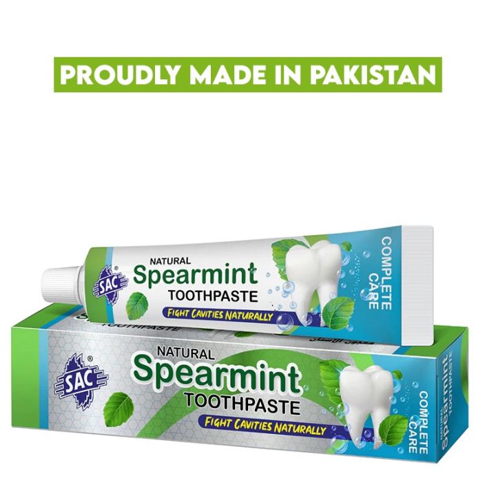 Spearmint Toothpaste - 125gm - Herbal toothpaste for healthy gums - Oral Health by SAC