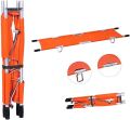 Medical Emergency Folding Stretcher Aluminum Alloy Portable Stretcher with Heavy Duty Handles and Rubber Feet. 