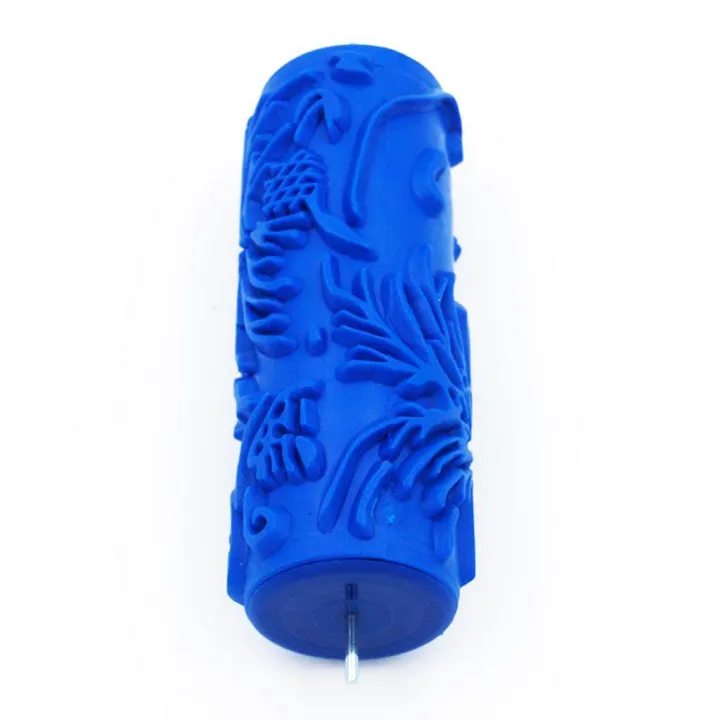 5''%20Embossed%20Paint%20Roller%20Sleeve%20Wall%20Art%20Texture%20Stencil%20Brush%20Tool%20Flower%20Pattern%20Decor%20-%20Image%202