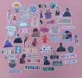 50/25 TAYLOR swift mix album stickers cute and aesthetic all folk songs music artist ideal for skateboards guitar journals. 