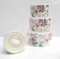 04 Pieces Ceramic Sealed Fresh Bowl Set With Plastic Lid - Multicolor. 