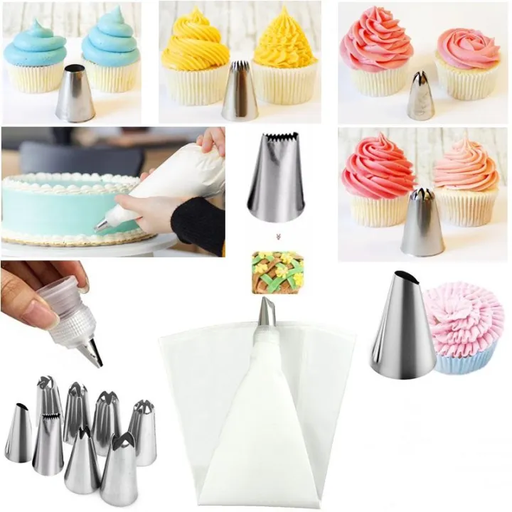 8%20Pieces%20Cake%20Decorating%20Nozzle%20Set%20with%20Icing%20bag%20/%20Cake%20Decorating%20Kit%20/Piping%20Tips%20-%20Image%202