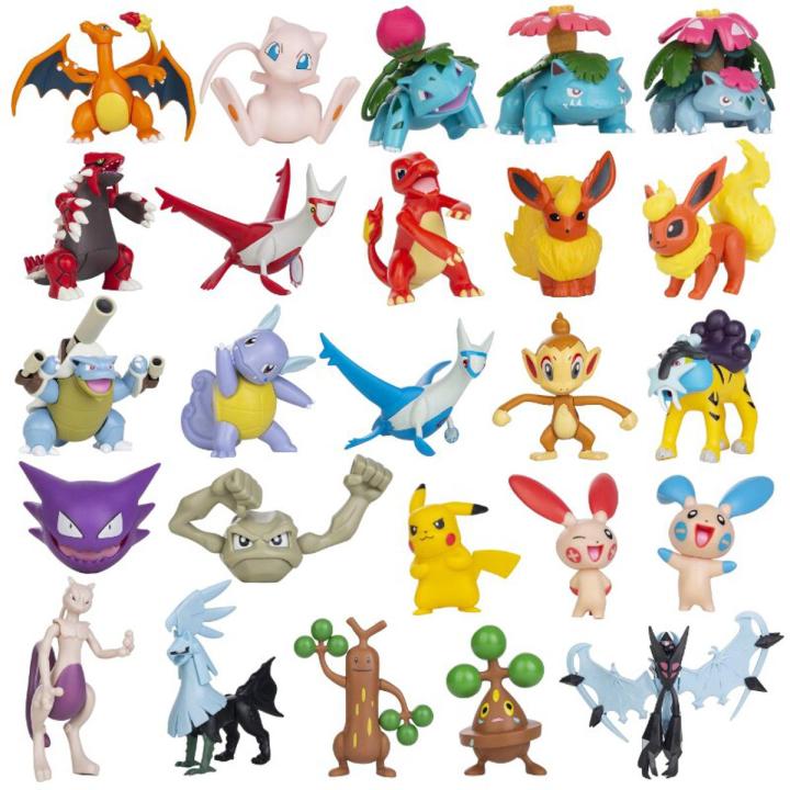 【New】 4-13Cm Tomy Pokemon Figures Pet Dolls Collection Pikachu Mewtwo Charizard Blastoise Venusaur Anime Figures Model Doll Kids Gift