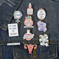 Creative Feminism Enamel Pins Cute Pink Inspirational Banner Bottle Brooch Badges Lapel Pin Feminist Jewelry Gifts for Women. 