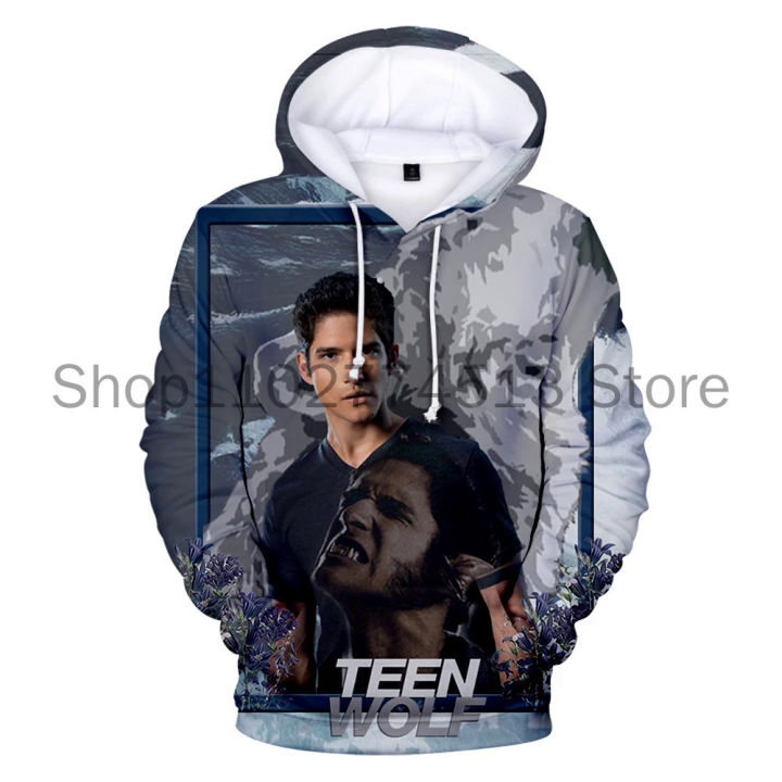 Fashion New Fall Hoodies Cool TV Series 3D Print Teen Wolf Hoodies Men Women Harajuku Autumn Teen Wolf Loose Clothes