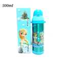 Disney FROZEN Fever Girls Favorite Character Stainless Steel Water Bottle, Insulated, Vacuum Flask with Straw 500ml for Girls. 