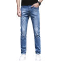 All Size Men_s  Stretch Jeans High Quality Stretch Casual Pants Fashion Blue Slim Denim Mens Jeans. 