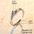 Rings For Girls With Box Silver Zircon Stylish Fancy Adjustable Open Ring Couple Gift. 